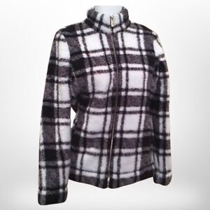 Calvin Klein black and white zip up jacket